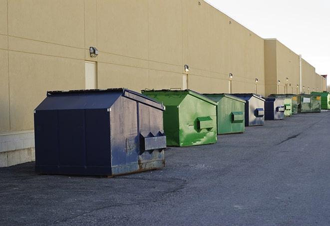 containers for construction debris at a job site in East Rancho Dominguez, CA